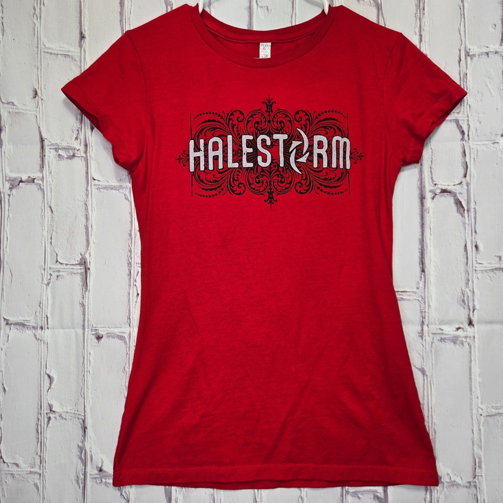 Alstyle Halestorm Concert Tee Red 2013 Tour Graphic Rock Band Women XL